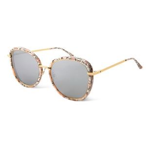 Gentle Monster Switch Back MB3 Pink Speckled Gold Frame Sunglasses